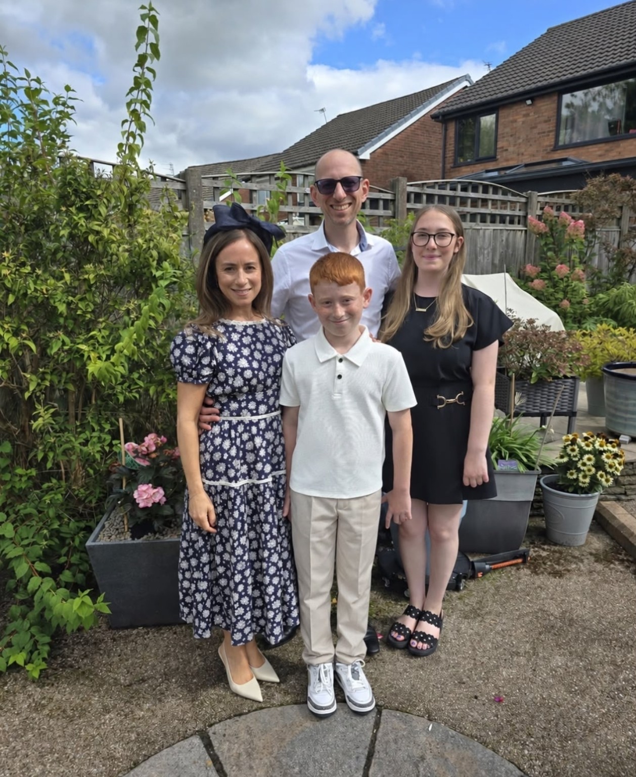 Gareth with his wife Debbie and their children, Olivia and Oscar