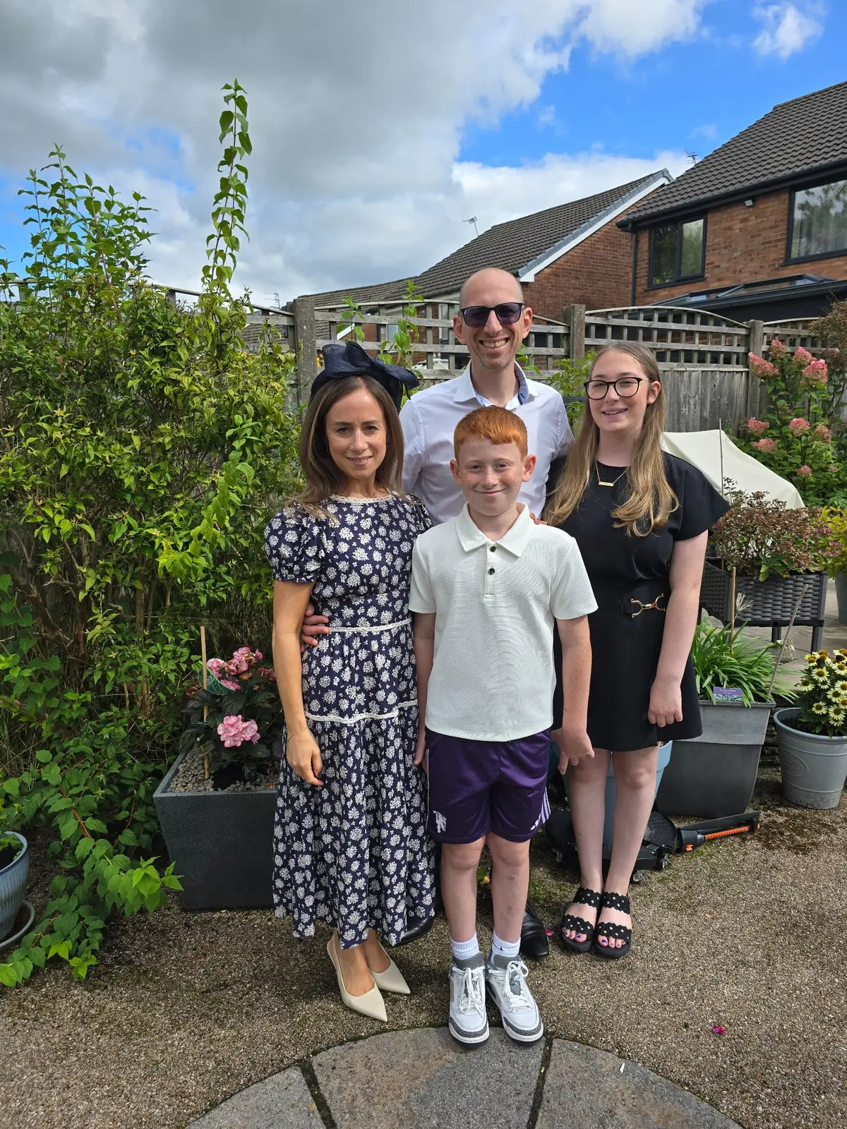 Gareth with his wife Debbie and their children, Olivia and Oscar