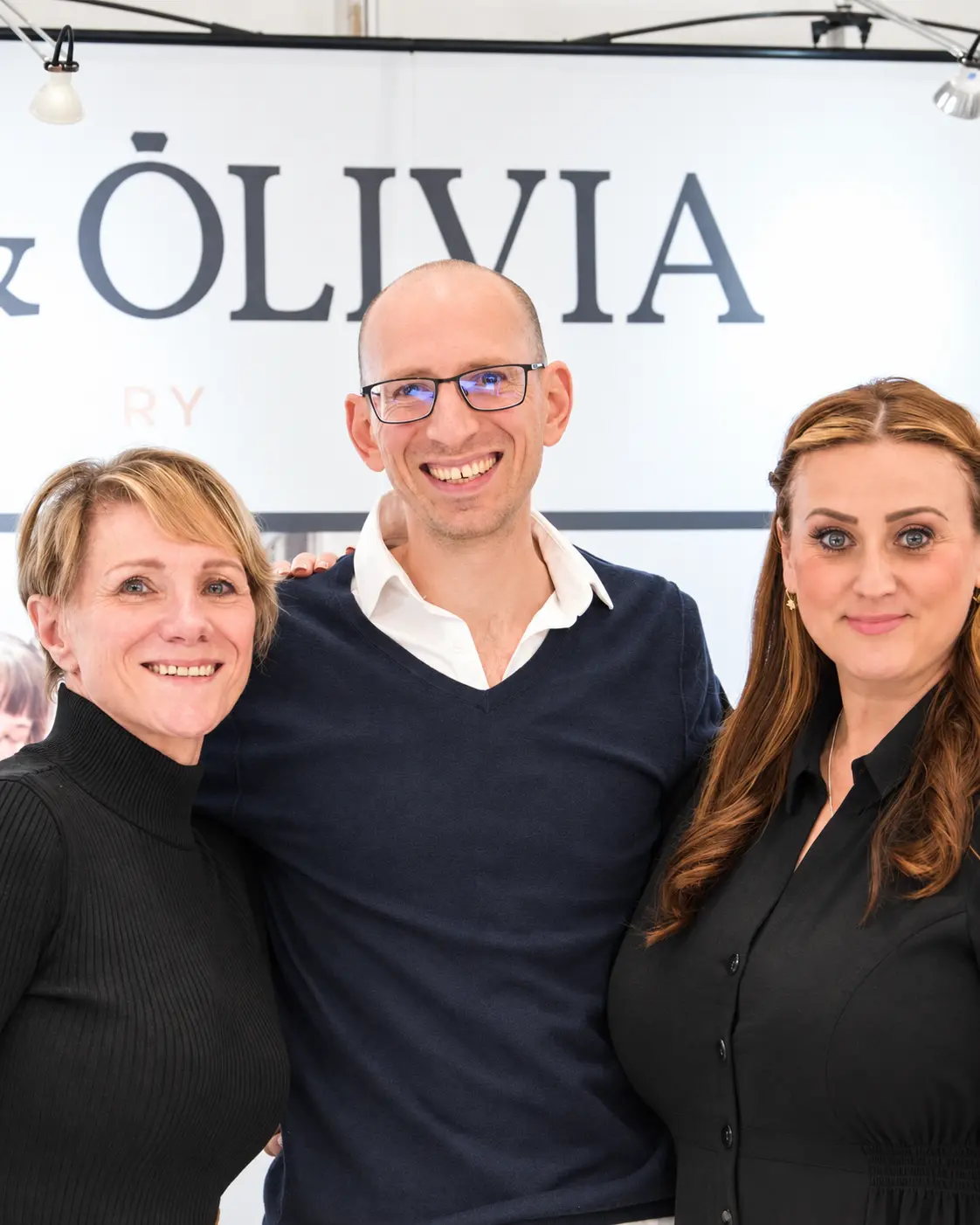 Sue, Gareth and Emma from Oscar and Olivia Jewellery