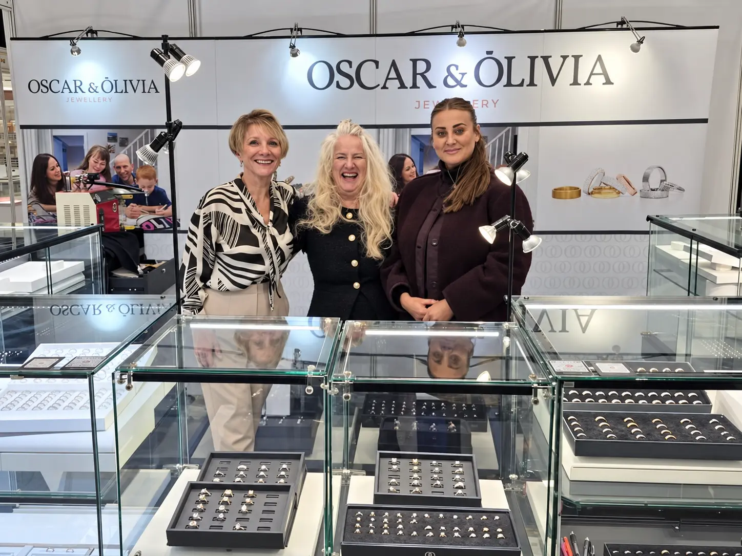 Wendy, Sue and Emma at the Oscar and Olivia jewellery stand
