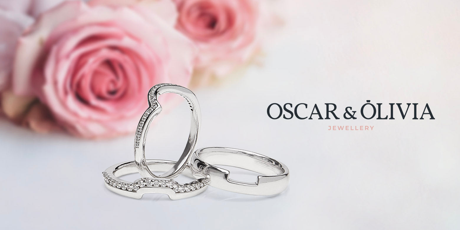 Oscar and Olivia Shaped wedding bands
