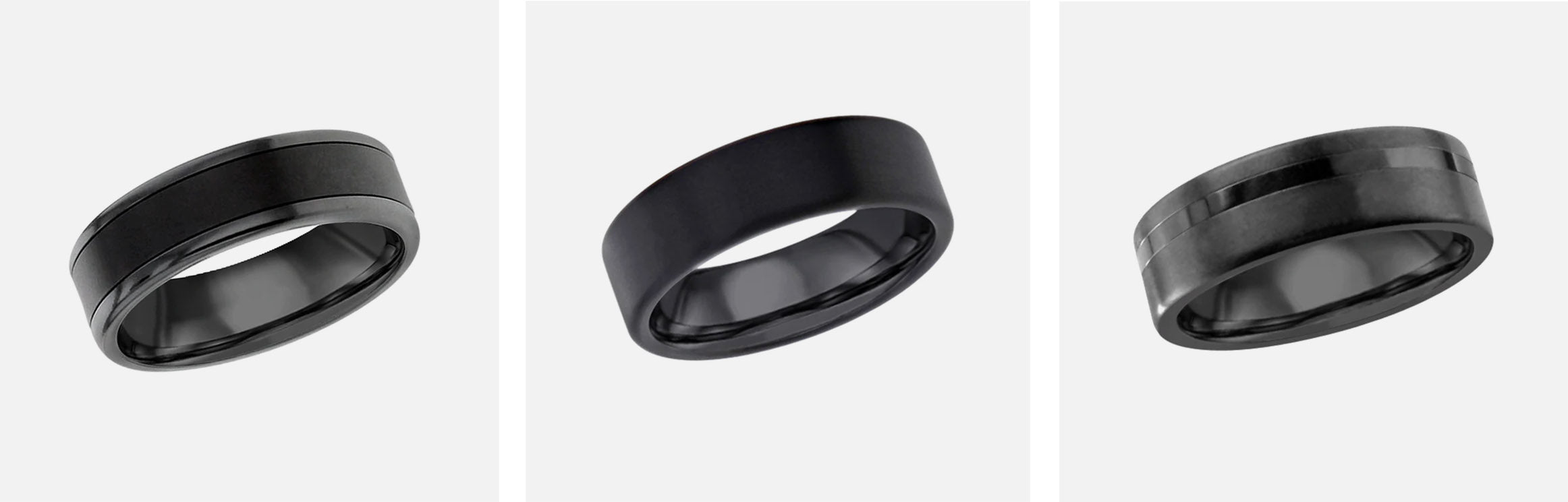 Mens black zirconium rings Manchester
